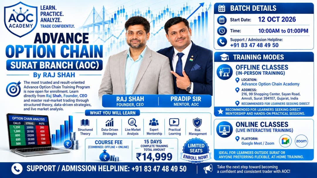 OCTOMBER 2026 | SURAT | BY PRADIP CHAUHAN | BASIC TO ADVANCED TRAINING & MENTORSHIP